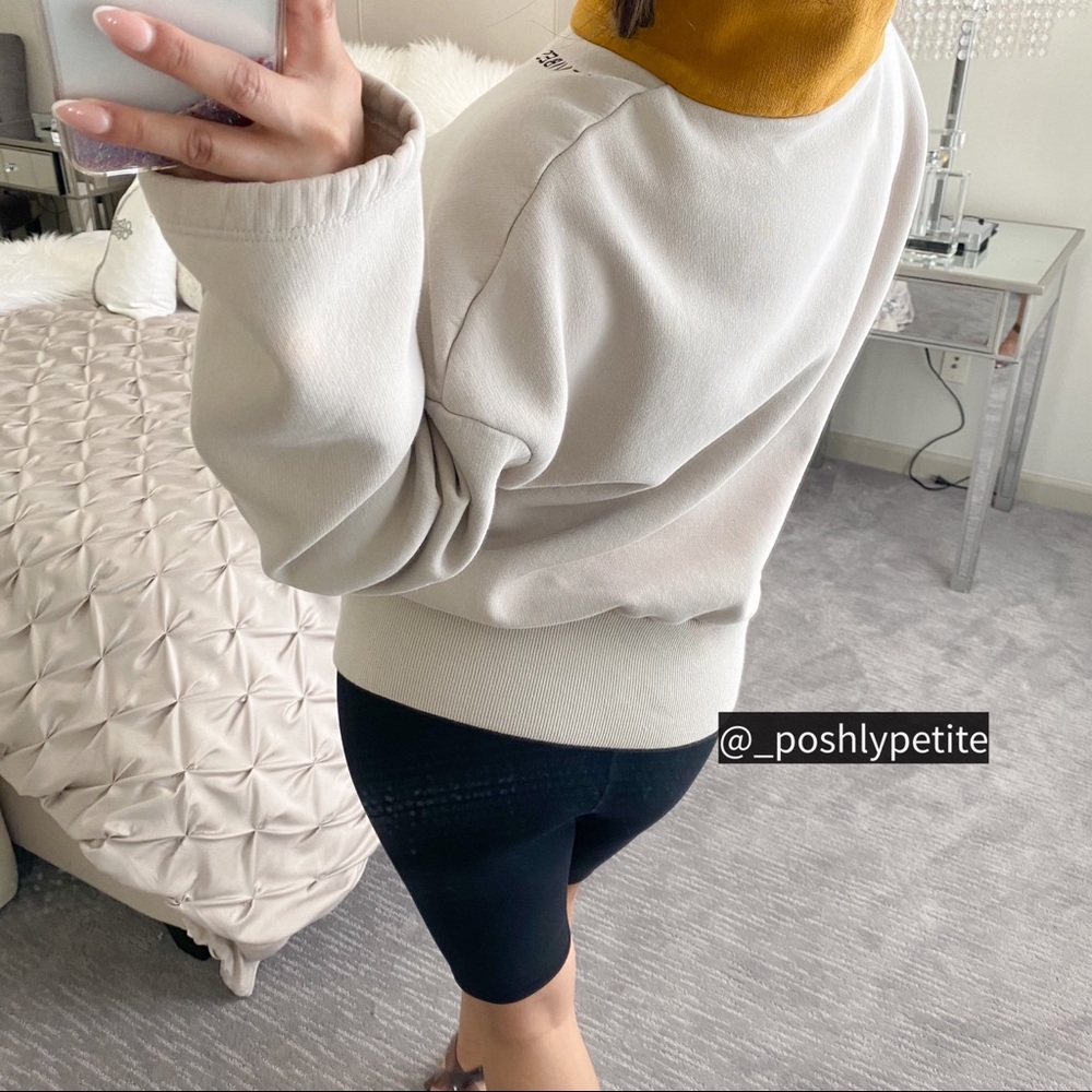 Zara Color Block drop shoulder boxy turtleneck pullover Sweatshirt sweater top - Picture 8 of 11